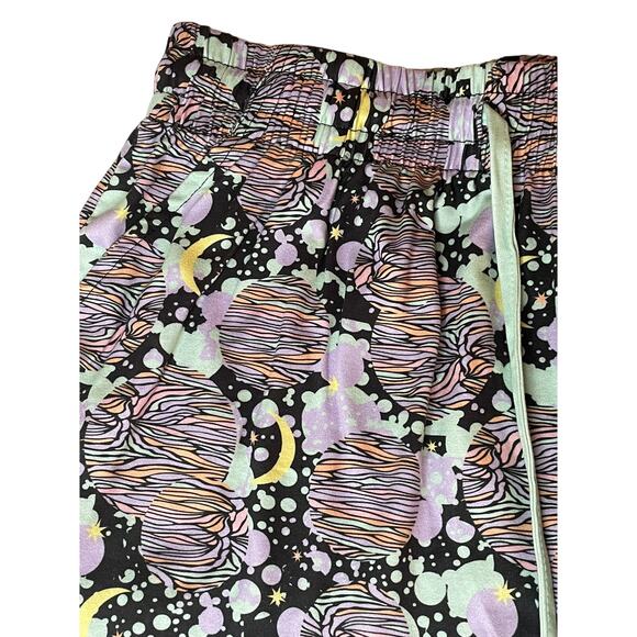 Pop Fit Cheek Boss Sleep Shorts XL Galaxy Print Tie Waist Lounge Pajama - Picture 5 of 10